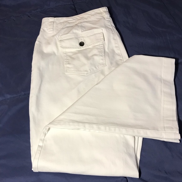 Eddie Bauer Denim - Eddie Bauer White Curvy Trouser Jean NWOT
